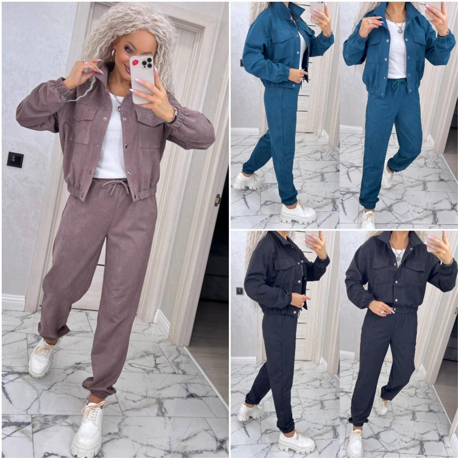 женский костюм с джогерами и пиджаком Милый дом